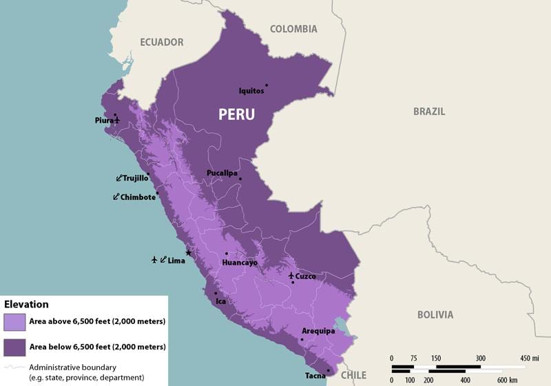 نقشه zika پرو
