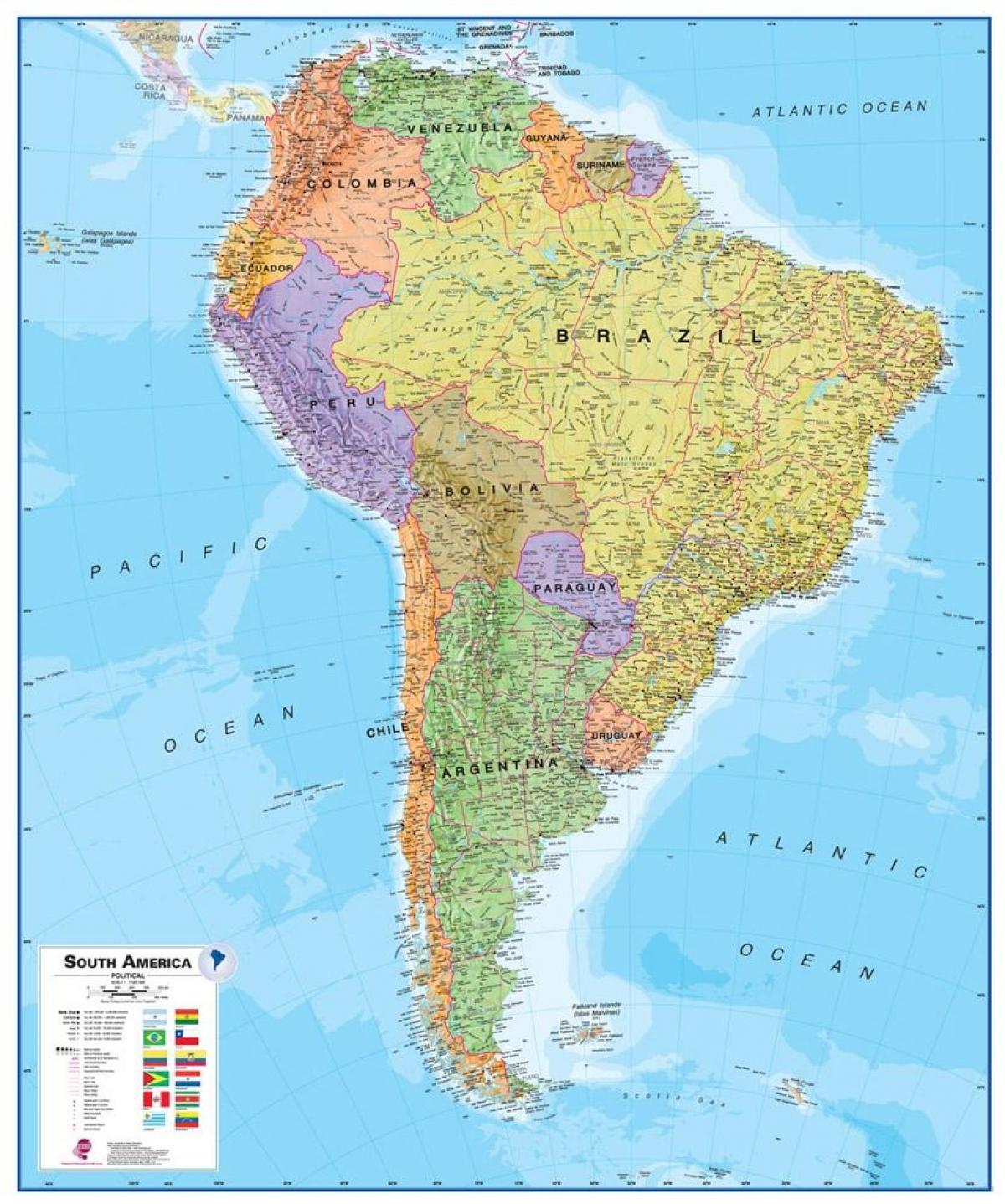 نقشه پرو, آمریکای جنوبی
