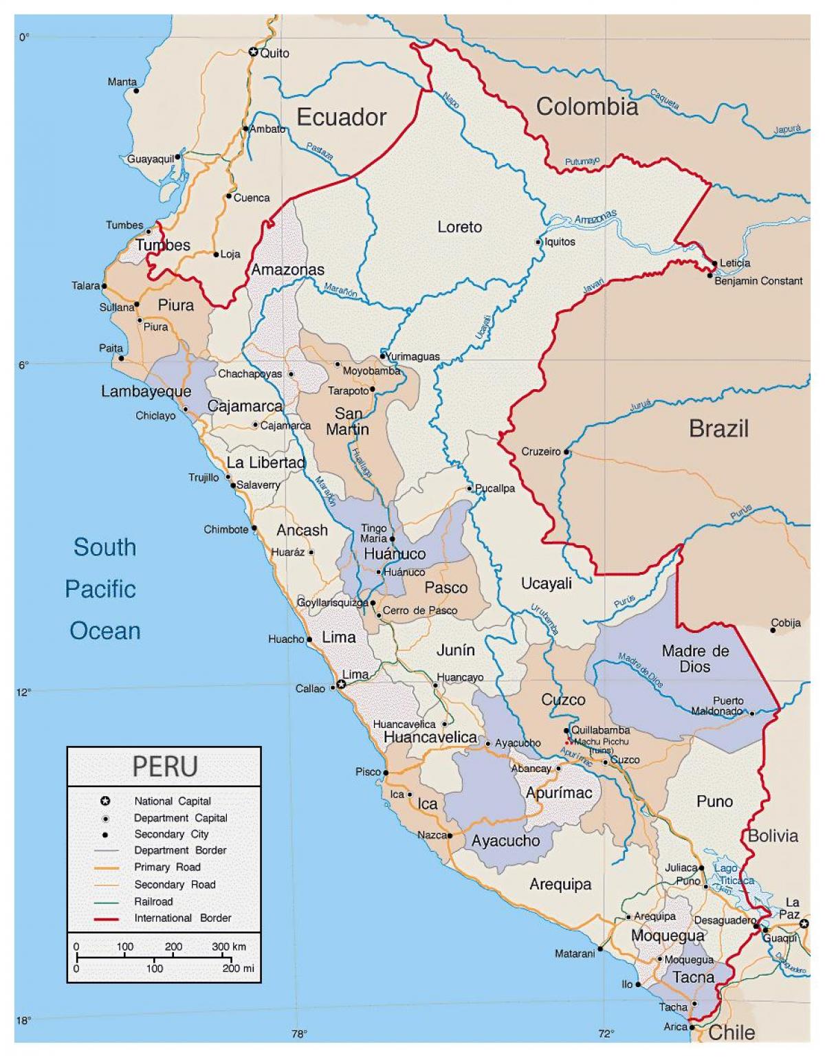 نقشه از نقشه دقیق از پرو