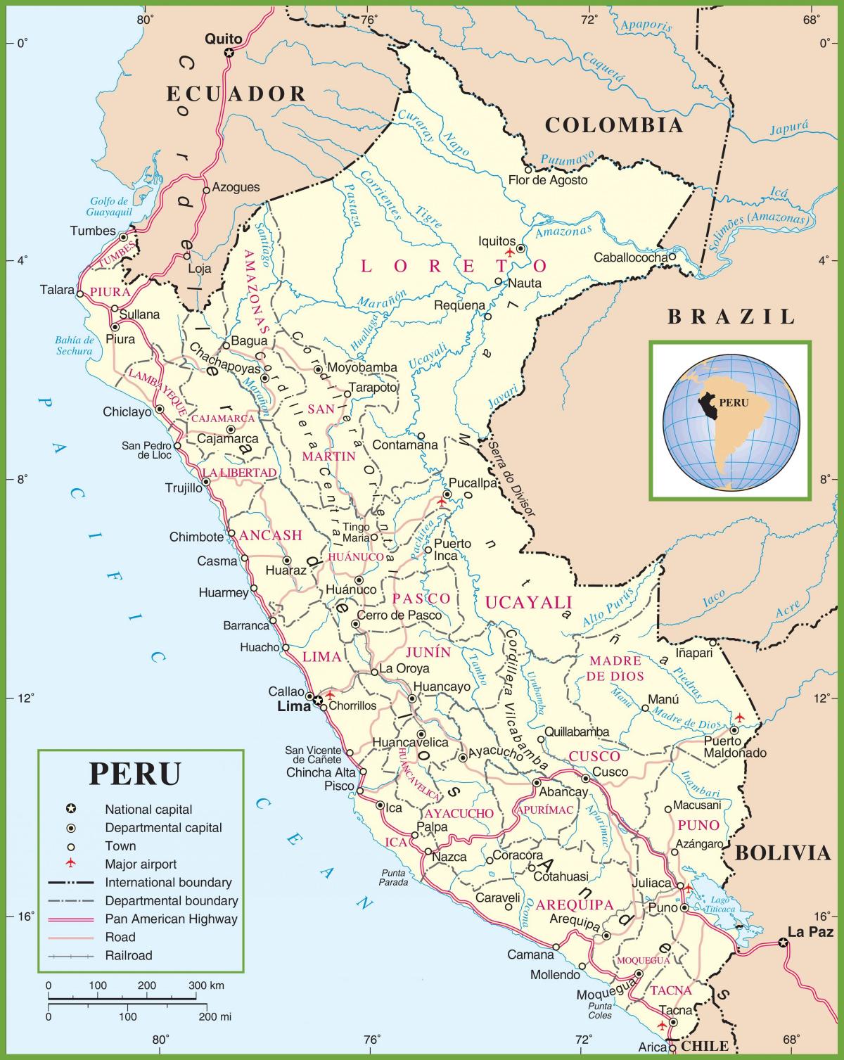 نقشه از نقشه سیاسی پرو