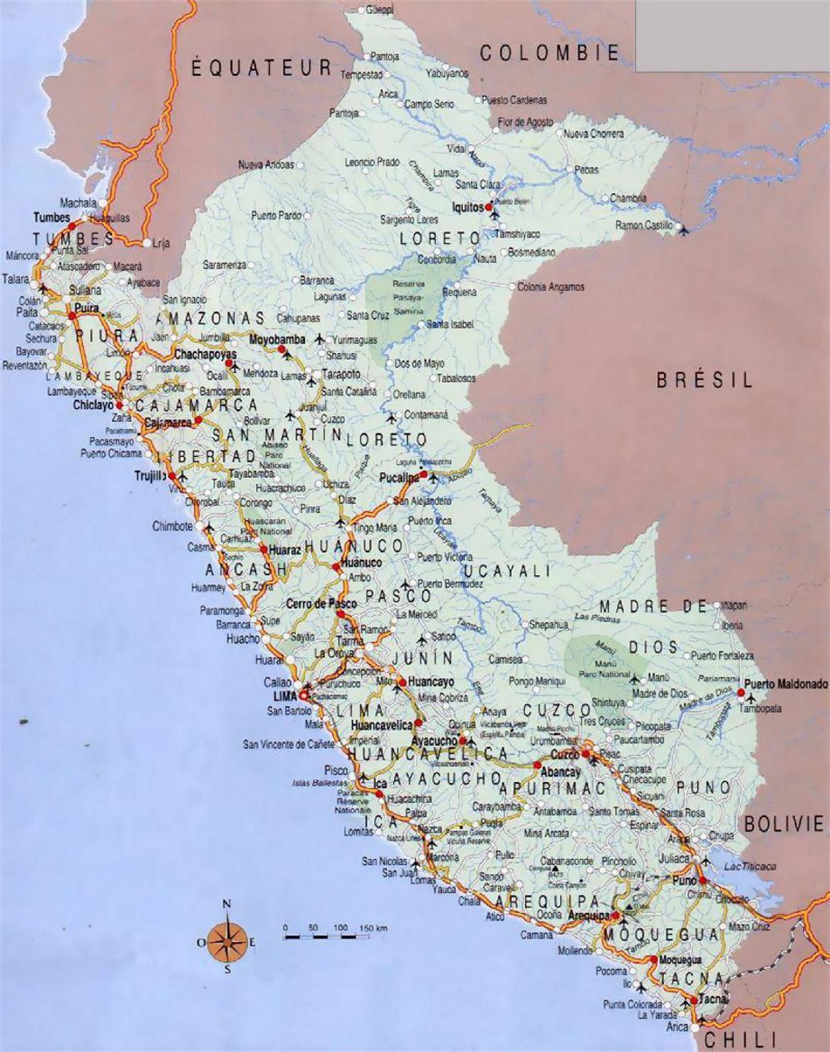 نقشه از شهرستانها پرو