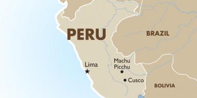 نقشه از پرو و کشورهای اطراف